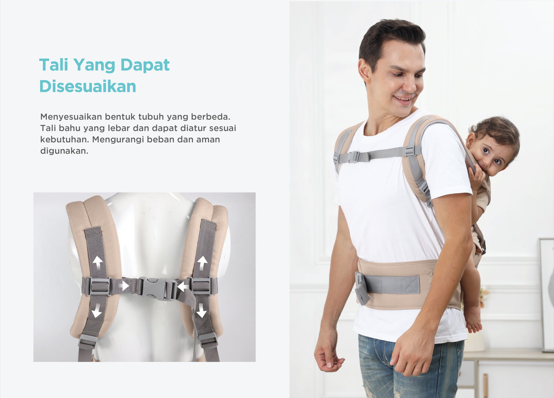 MOOIMOM Casual Hipseat Carrier - Gendongan Bayi description image