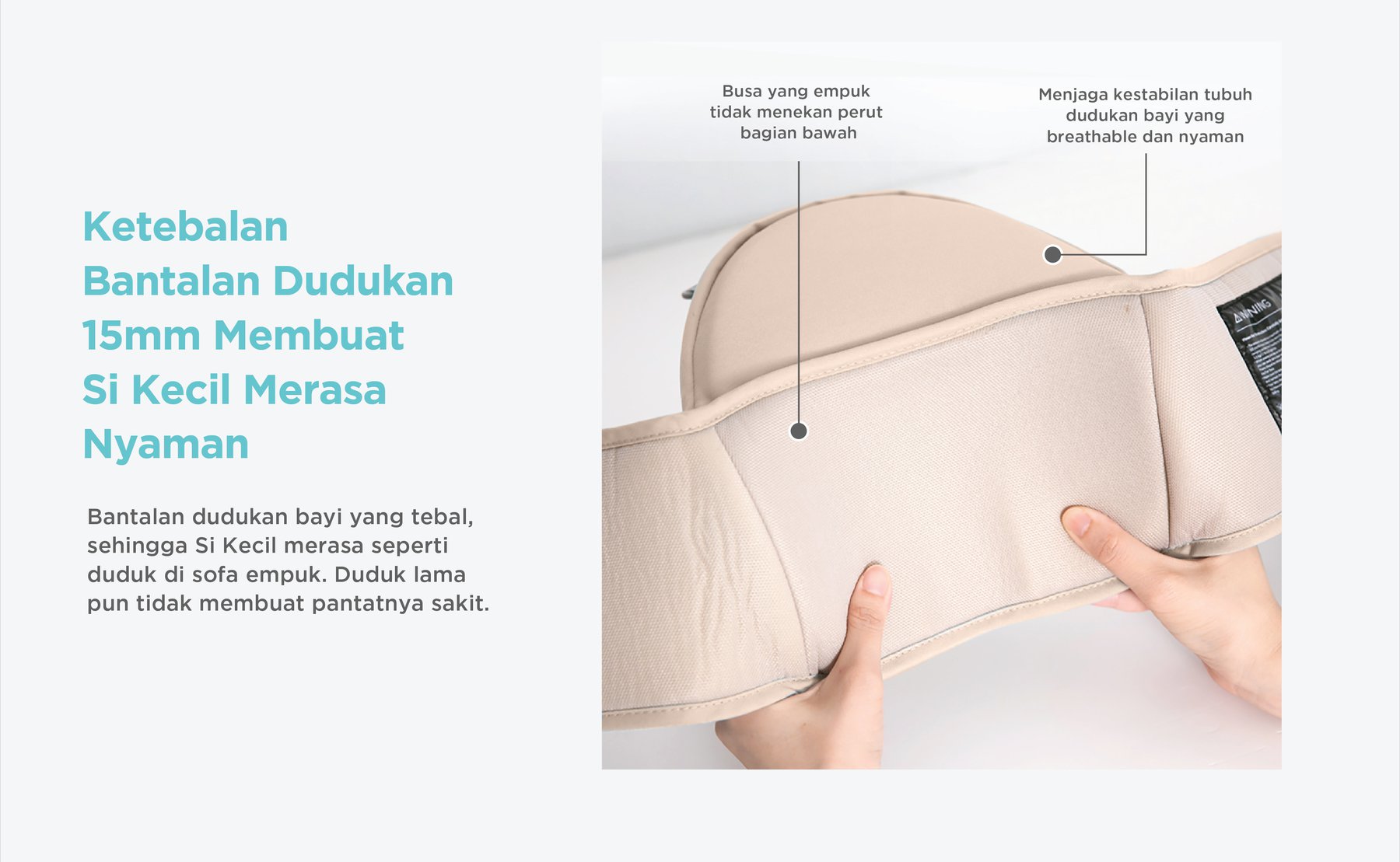 MOOIMOM Casual Hipseat Carrier - Gendongan Bayi description image