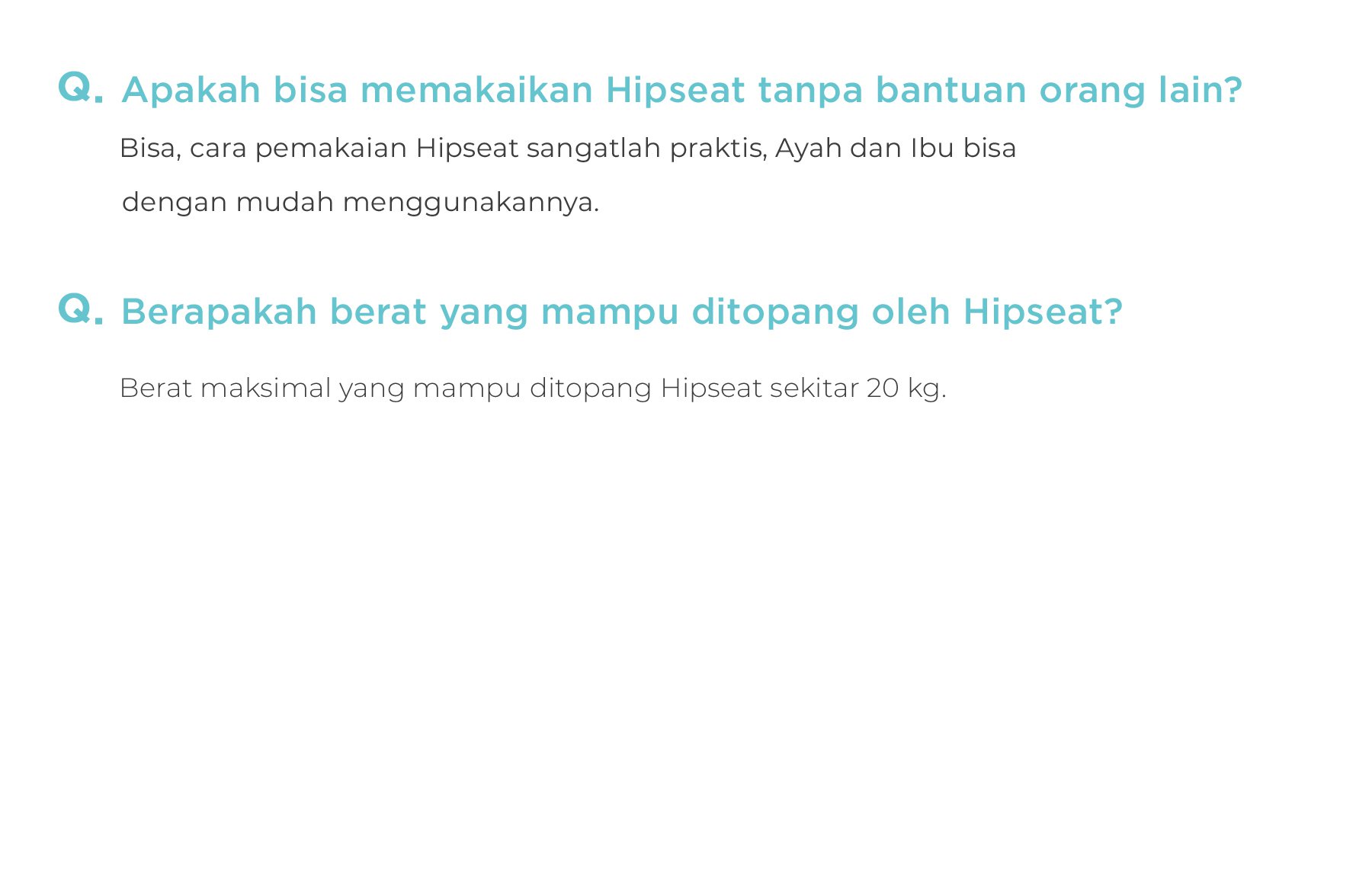 Nero Bianco Lightweight Hipseat Carrier - Gendongan Bayi Depan description image